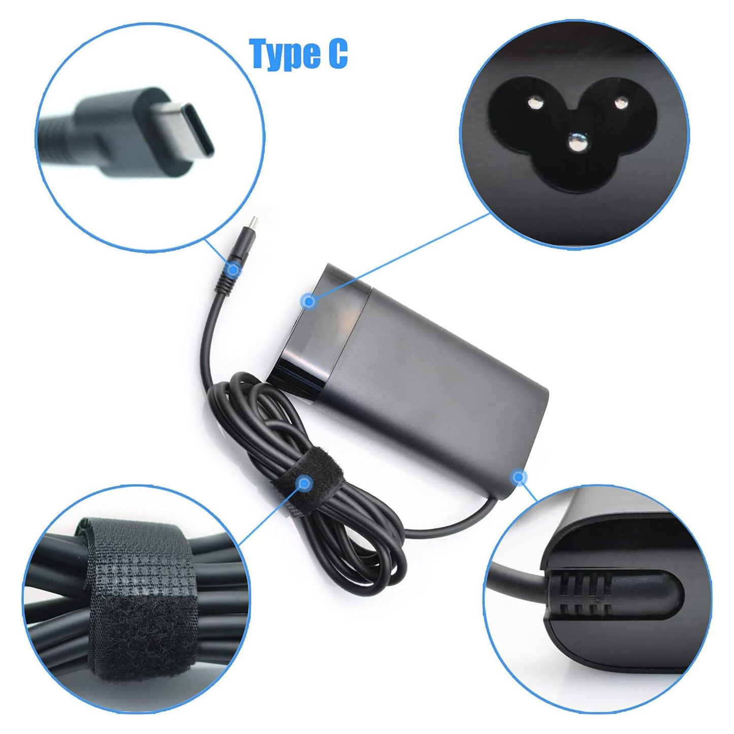 Genuine HP Spectre x360 90W USB-C Charger AC Adapter 904144-850 904082-003