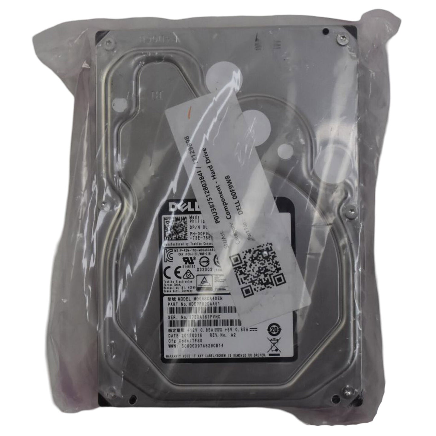 Dell MG04SCA40EN 4TB 7.2K SAS 12Gb/s LFF 3.5" Hot-Plug Hard Drive 00F9W8 0F9W8 (NOT FOR HOME PC)