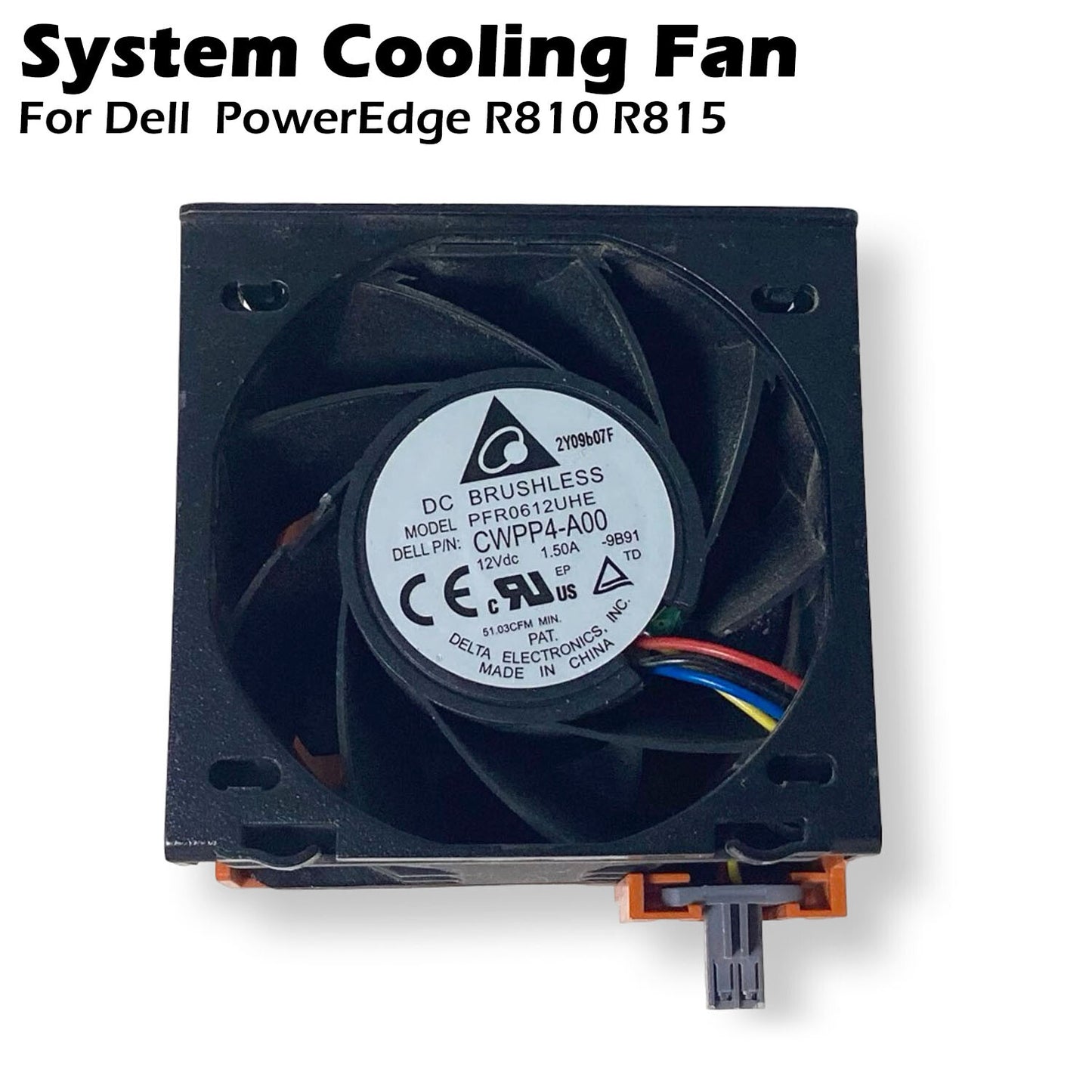 Lot of 5 Dell Redundant System Cooling Fan for PowerEdge R810/R815 419VC