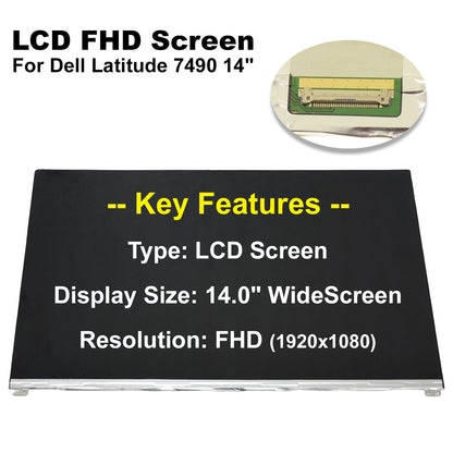 Dell OEM Latitude 7490 14" FHD LCD LED Widescreen SLP Low Power 4VTXP 04VTXP