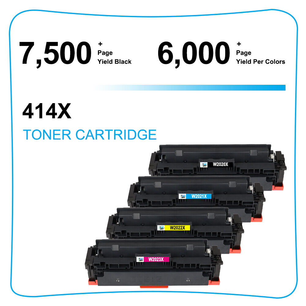 5 x Compatible with HP 414X W2020X Toner MFP M479fdw M454dw M454dn No Chip