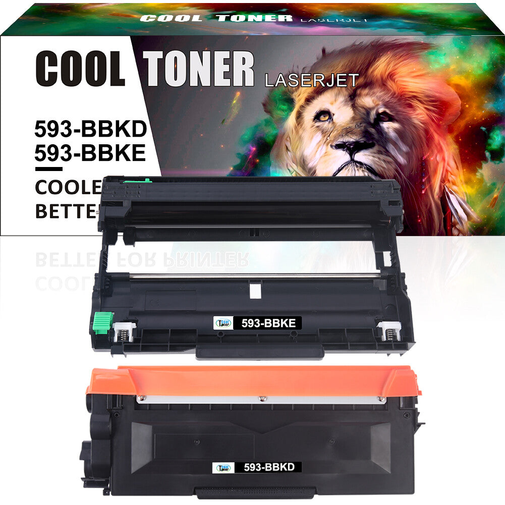 1PK E310 Toner + 1PK 593-BBKE Drum For Dell 593-BBKD E310DW E515DN E515DW E514DW