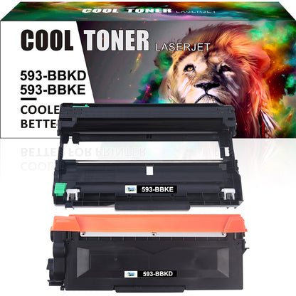 1PK E310 Toner + 1PK 593-BBKE Drum For Dell 593-BBKD E310DW E515DN E515DW E514DW