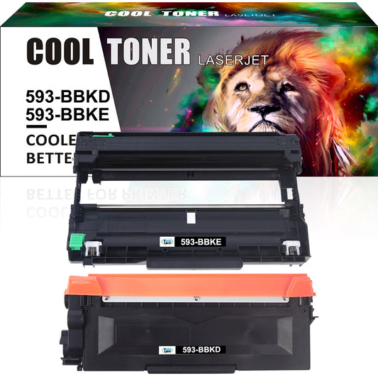 1PK E310 Toner + 1PK 593-BBKE Drum For Dell 593-BBKD E310DW E515DN E515DW E514DW