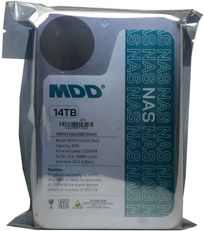 MDD 14TB 7200RPM 256MB Cache SATA 6Gbps 3.5" Internal NAS Hard Drive (RAID, NAS)