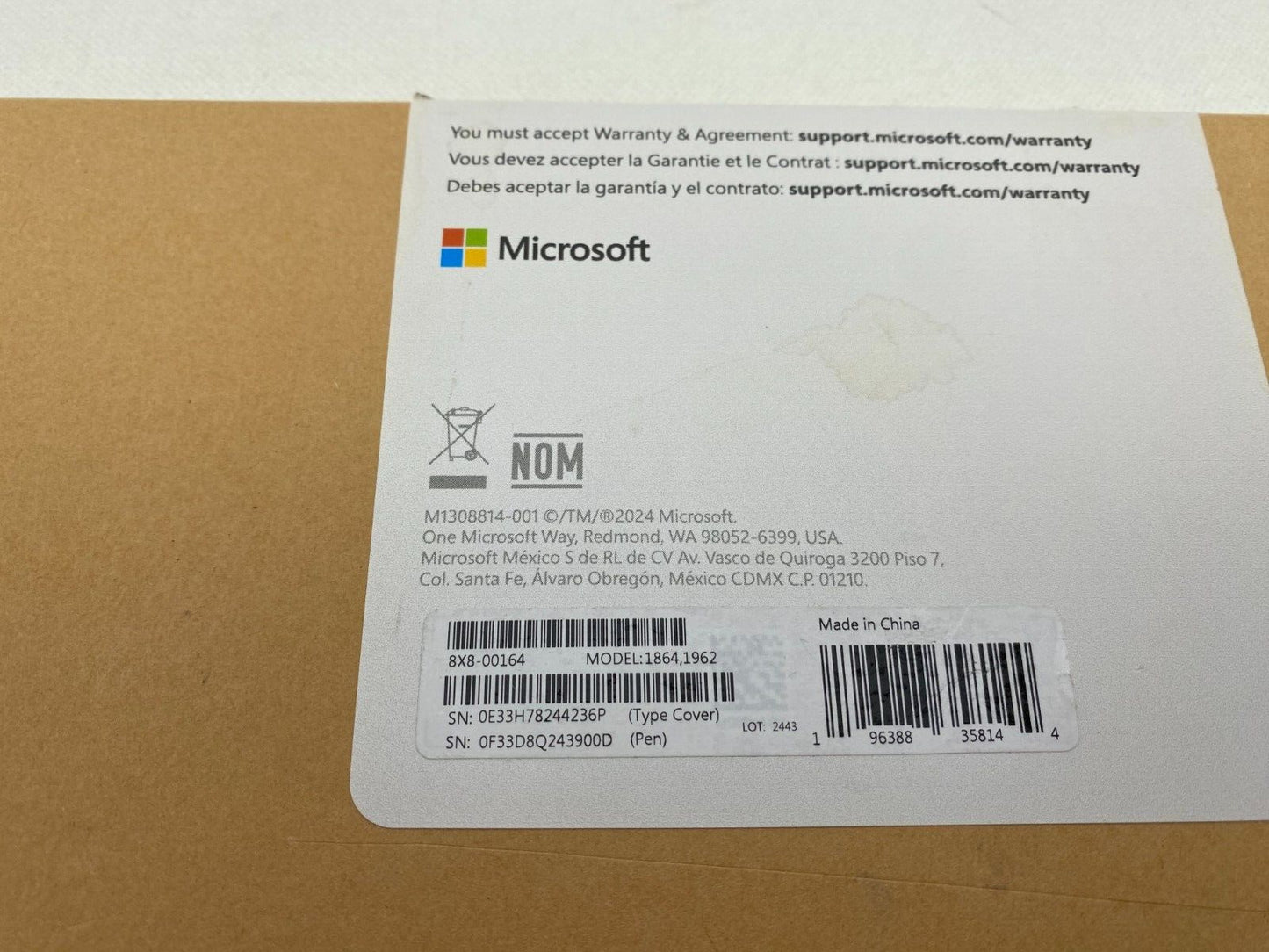 Microsoft Surface Pro Keyboard with Slim Pen for Business (Platinum) 8X8-00164