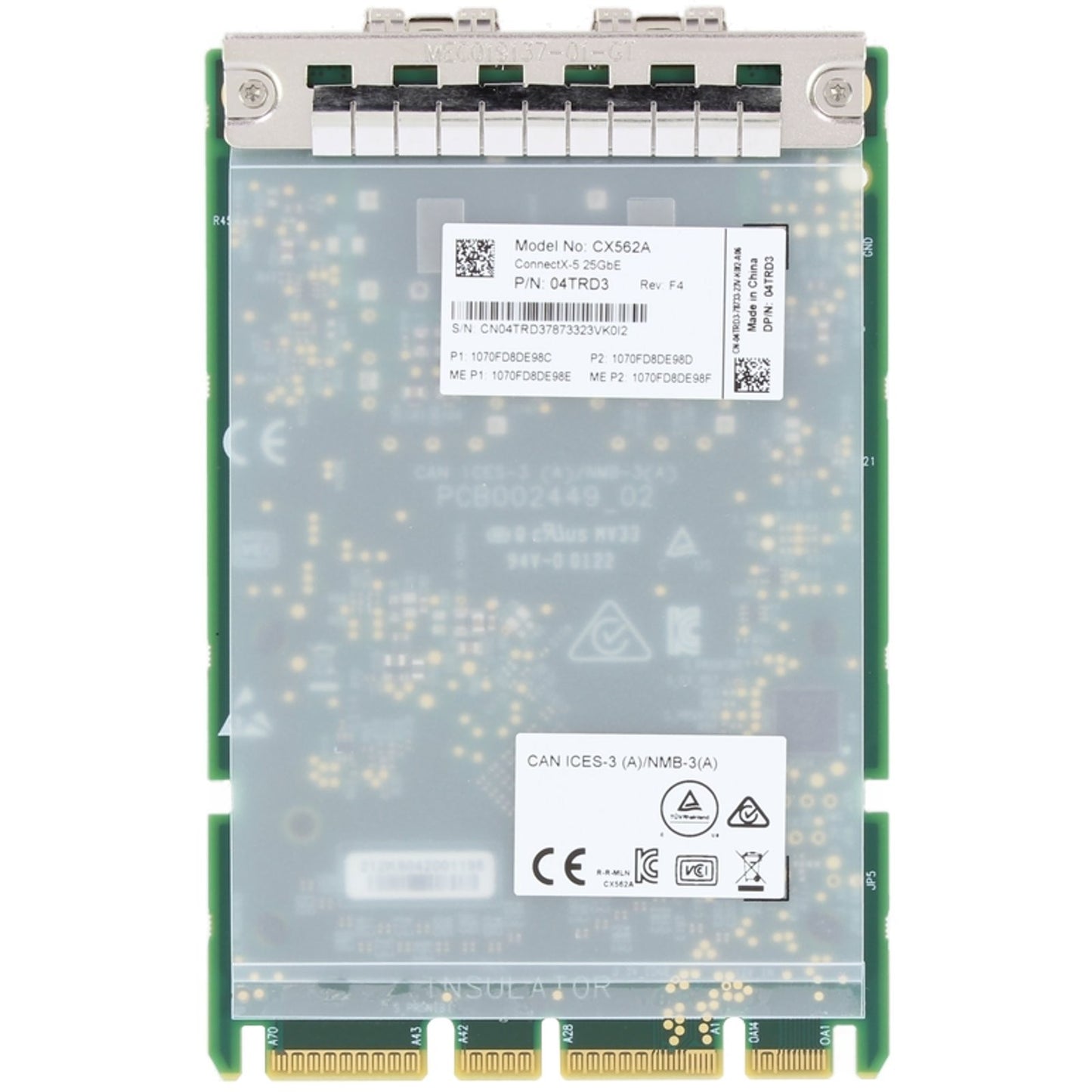 Dell Mellanox ConnectX-5 CX562A Dual 10/25GbE SFP28 OCP 3.0 (4TRD3) -CR