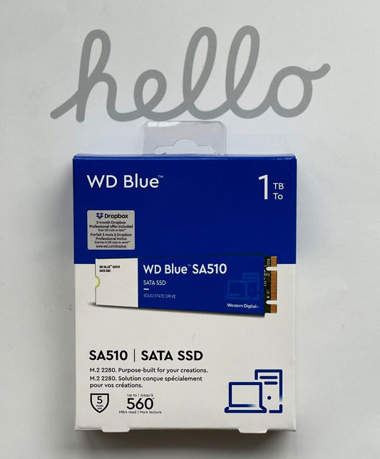 NEW!!! WDS100T3B0B WD Blue SA510 1 TB Solid State Drive M.2 2280 Internal