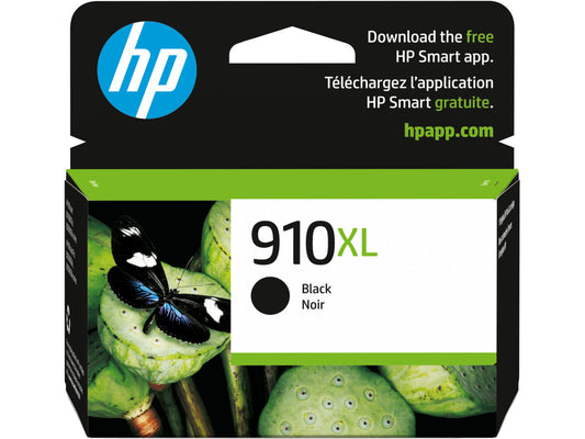 HP 910XL High Yield Black Original Ink Cartridge, ~825 pages, 3YL65AN#140