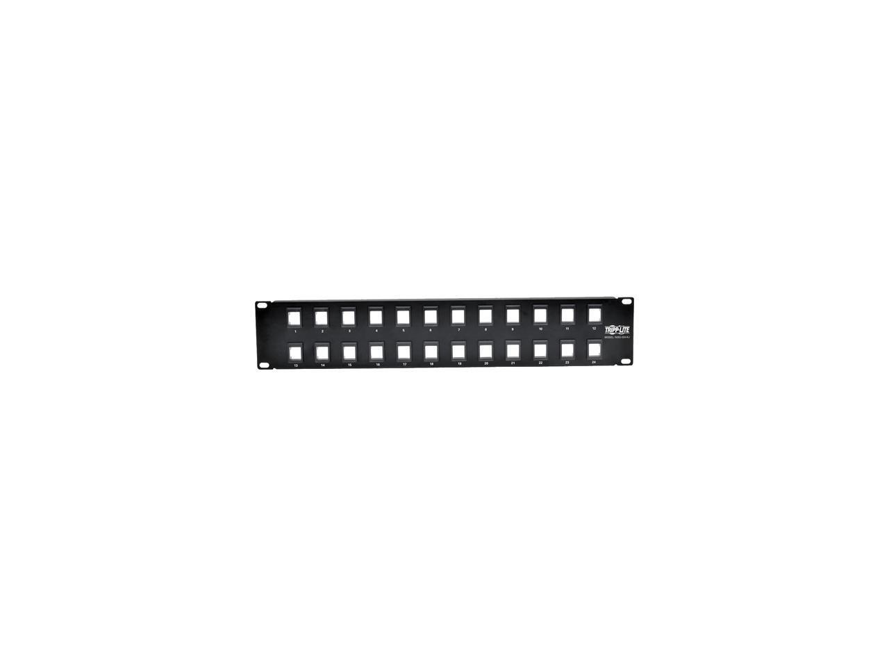 Tripp Lite 24-Port 2U Rack-Mount Unshielded Blank Keystone/Multimedia Patch Pane