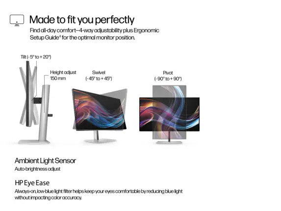 HP Series 7 Pro 27 inch 4K Thunderbolt 4 Monitor - 727pk 27" 4K UHD (3840 x