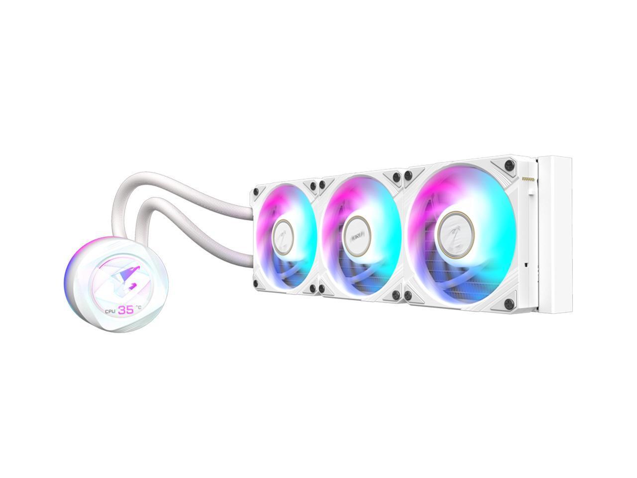 AORUS WATERFORCE X II 360 ICE Liquid CPU Cooler, 360mm Radiator with 3X 120mm Lo