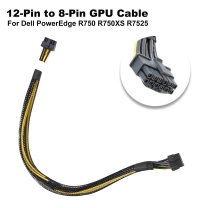 Lot of 200 Dell PowerEdge R750 R7525 12 Pin to 8 Pin 16" GPU Power Cable F8NXW