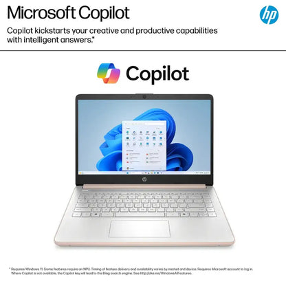 HP Laptop 14" HD Intel N150 8GB 256GB Webcam Office 365 Docking + 128GB microSD