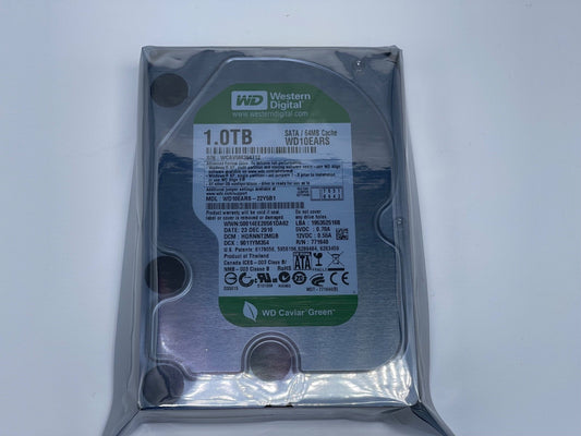 Western Digital Caviar Green WD10EARS 1TB 5400RPM 3.5" 64MB Cache SATA HDD