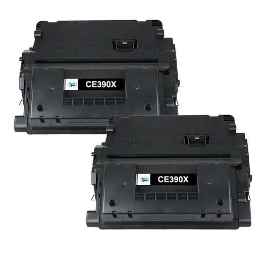 2 High Yield CE390X Toner Compatible with HP 90X LaserJet M4555h 600 M602n M603n