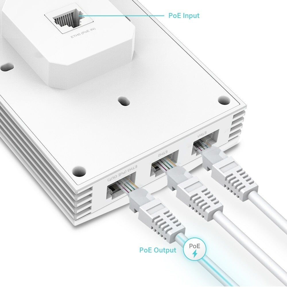 TP-Link EAP655-Wall | AX3000 Wireless Gigabit Wall-Plate Wi-Fi 6 Access Point