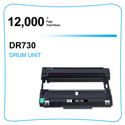 3PK DR730 Drum Unit Compatible for Brother TN760 MFC-L2750DW L2710DW L2730DW