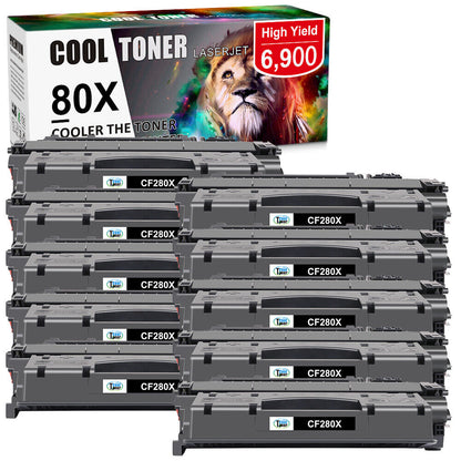 10PK CF280X High Yield BK Laser Toner Cartridge For HP LaserJet Pro 400 M425dn