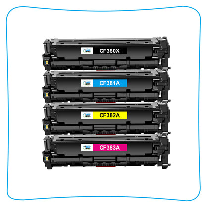 10Pk Color Toner CF380A-CF383A Compatible With HP 312A LaserJet MFP M476nw M476d