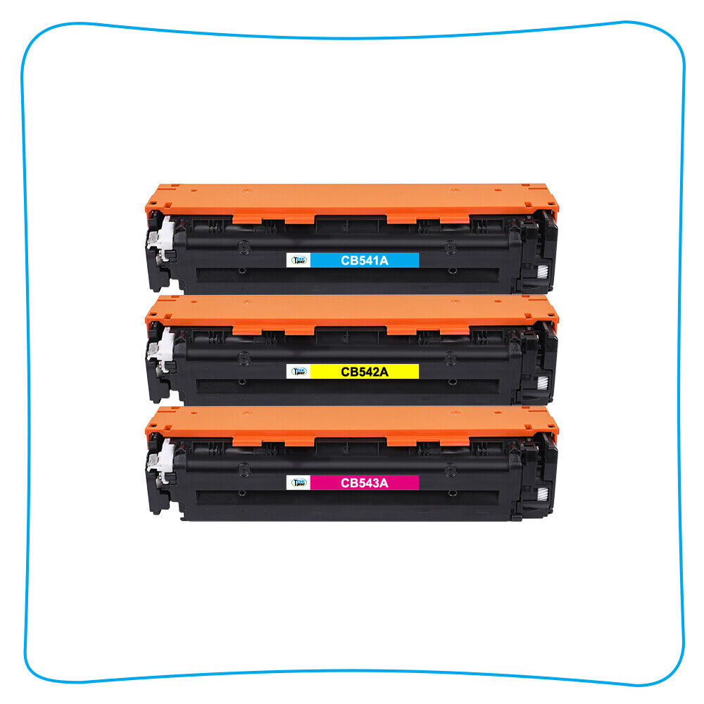 3PK Color CB540A 125A Toner Cartridge For HP LaserJet CP1215 CP1518NI CM1312NFI