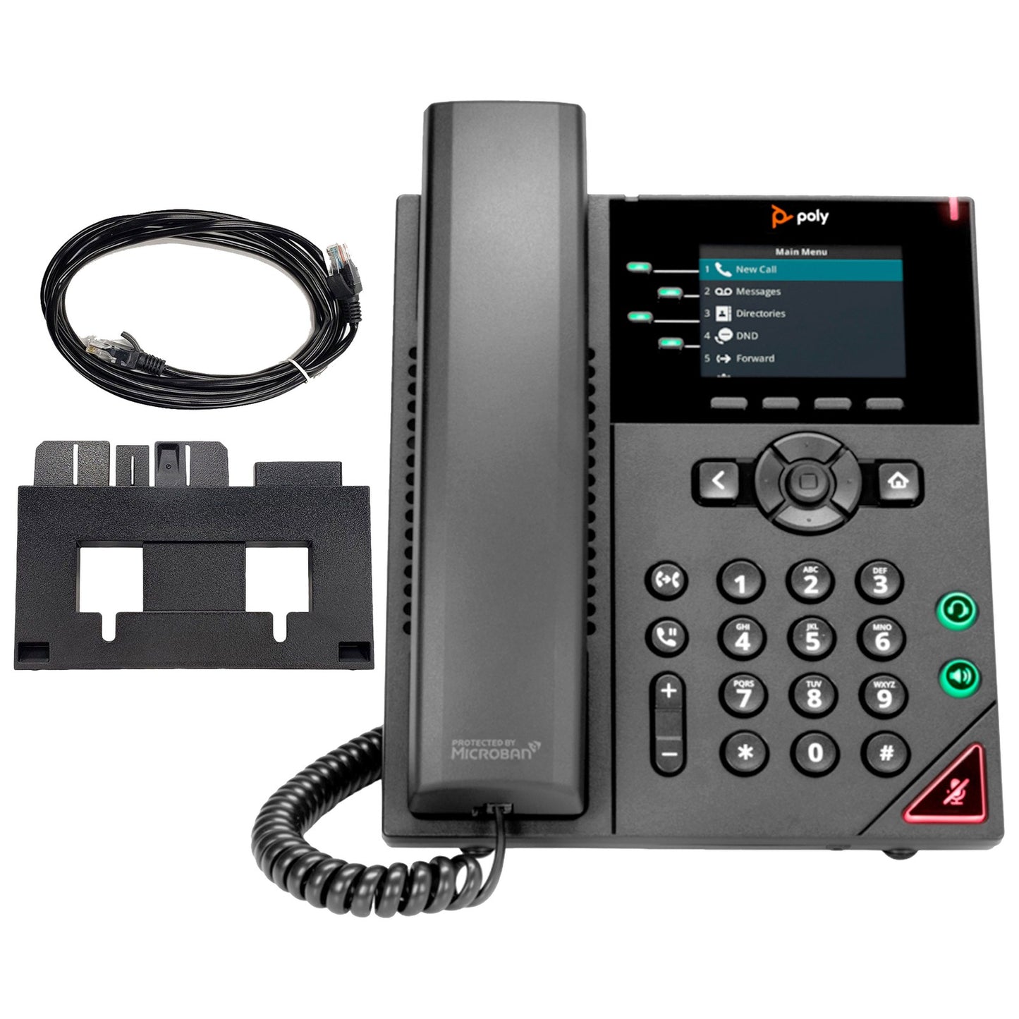 10-Lot Polycom VVX 250 IP Phone 4-Line Color LCD 1GbE VoIP PoE 2200-48820-025