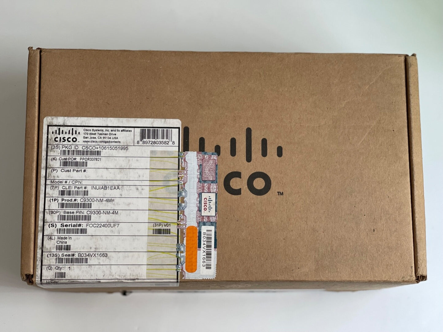 CISCO C9300-NM-4M C9300 SERIES 4-PORT MGIG MULTI-GIGABIT NETWORK MODULE CATALYST