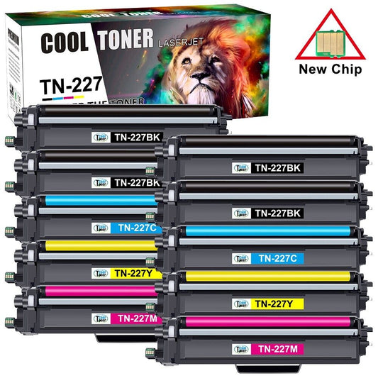 10 TN227 Compatible With Brother TN223 Toner HL-L3210CW HL-L3270CDW MFC-L3770CDW