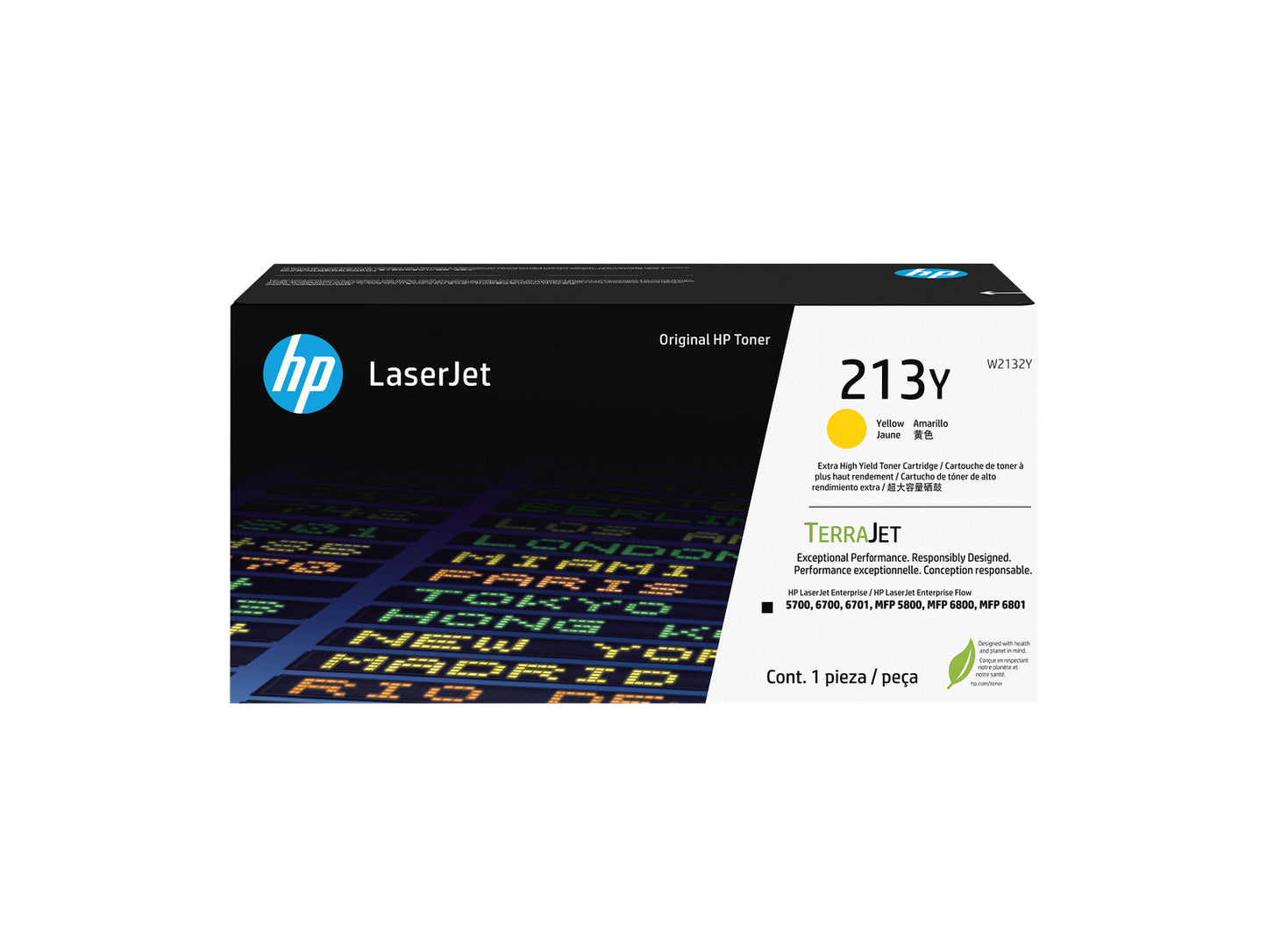 HP 213Y Extra High Yield Yellow Original LaserJet Toner Cartridge, ~12,000