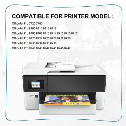 B/C/M/Y for HP 952xl Black Ink Cartridge for OfficeJet Pro 7740 8210 8710 8218