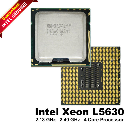 Lot of 10 Intel Xeon L5630 2.13GHz 4-Core CPUs SLBVD 12MB Cache LGA1366 Server