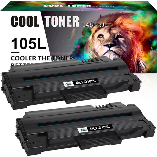 2PK MLT-D105L Toner Comapatible for Samsung SCX-4623FW ML-1910 2525 SF-650P 651P