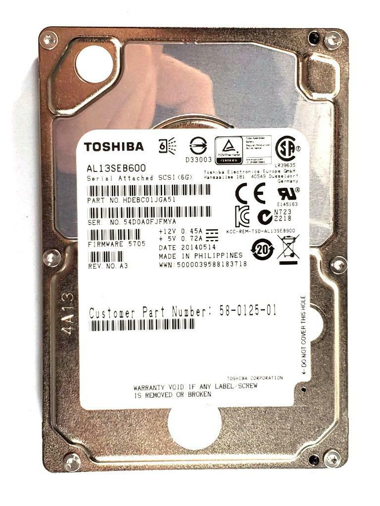 LOT x 2 Toshiba HDEBC01JGA51 AL13SEB600 600GB 10K 2.5 6G SAS Hard Drive (NOT FOR HOME PC)