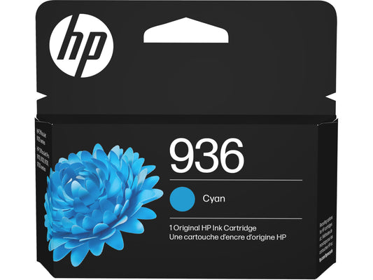 HP 936 Cyan Original Ink Cartridge, ~800 pages, 4S6U9LN