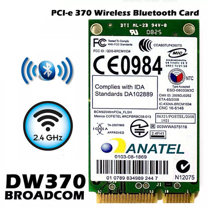 Lot x 10 Dell Latitude E5400 Mini PCI Express Wireless Bluetooth Card P560G PW87