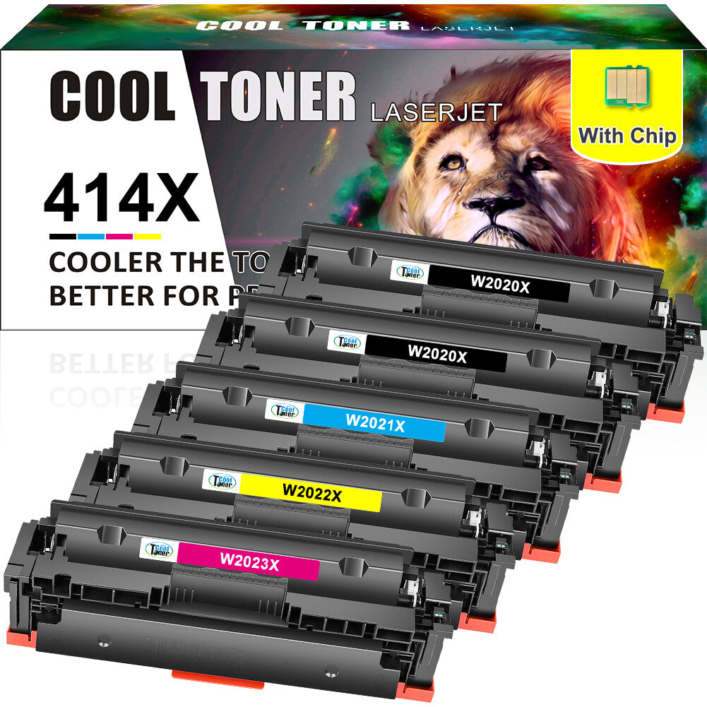 5 Pack With Chip Toner Compatible with HP W2020X Laserjet Pro M454dw MFP M479dw