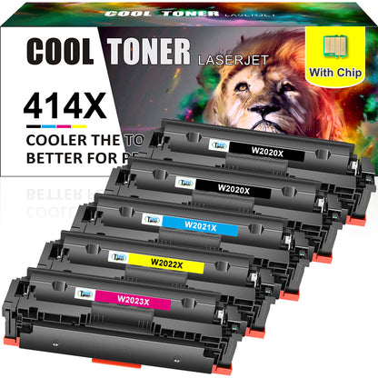 5 Pack With Chip Toner Compatible with HP W2020X Laserjet Pro M454dw MFP M479dw