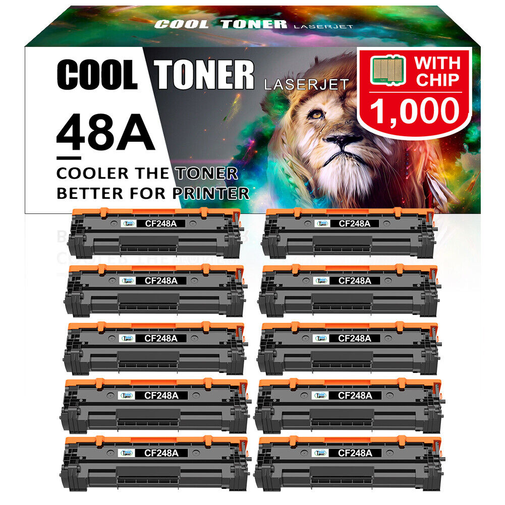 10PK Black CF248A 48A Toner Cartridge fit for HP LaserJet Pro M15a M16w MFP M28a