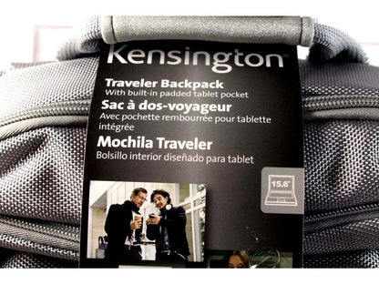 New Kensington K62581 15.6" Nylon Traveler Laptop Backpack Black K62581 K26581CL