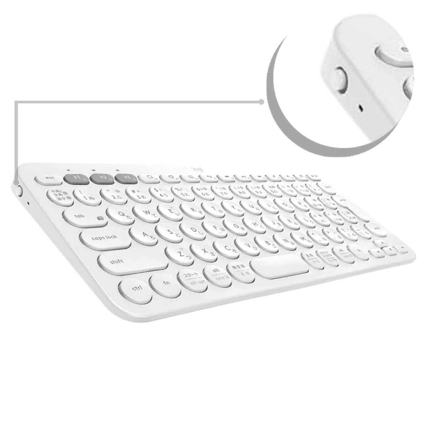 Logitech K380 Wireless Multi-Device Bluetooth Keyboard 78 Keys Off White QWERTY