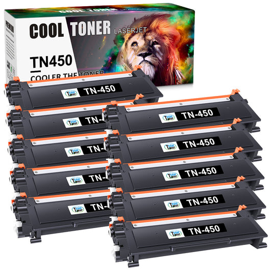 10 Pack TN450 TN-450 HY Toner Fits Brother HL2240 HL2270 MFC7360N MFC-7860DW