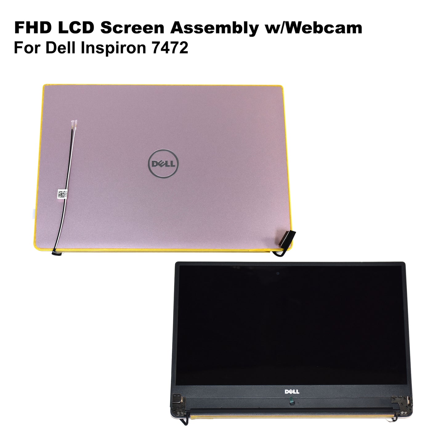 Dell Inspiron 7472 14" FHD LCD Screen Assembly w/ Webcam Replacement Pink 193D5