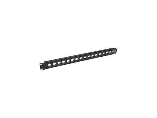 Tripp Lite 16-Port 1U Rack-Mount Unshielded Blank Keystone/Multimedia Patch Pane