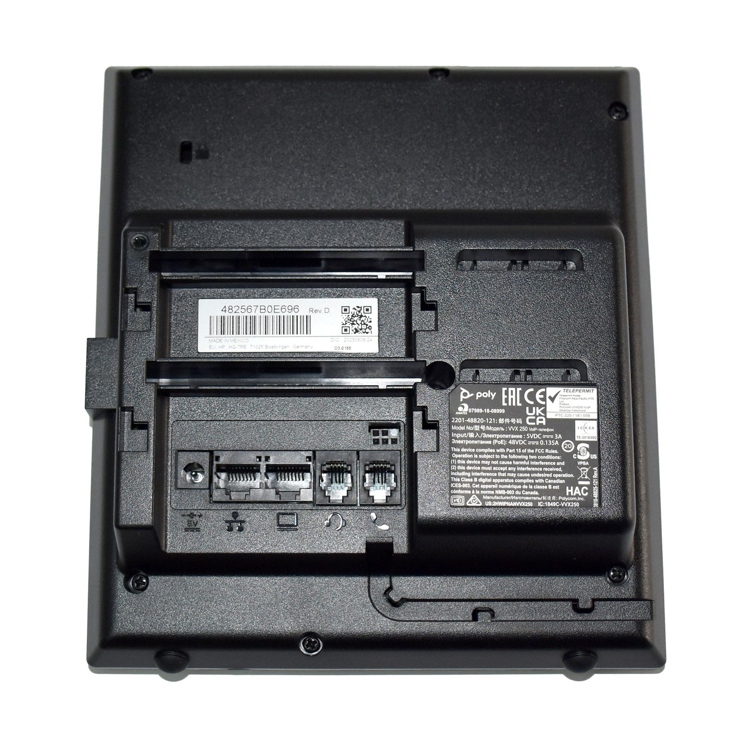 Polycom VVX 250 4-Line 2.8" Color LCD Desktop Business IP Phone 2200-48820-025