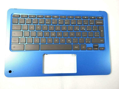 HP Laptop Palmrest Cover w/ Keyboard Assembly Chromebook 11 G5 EE Nsk-xe0sq Blue