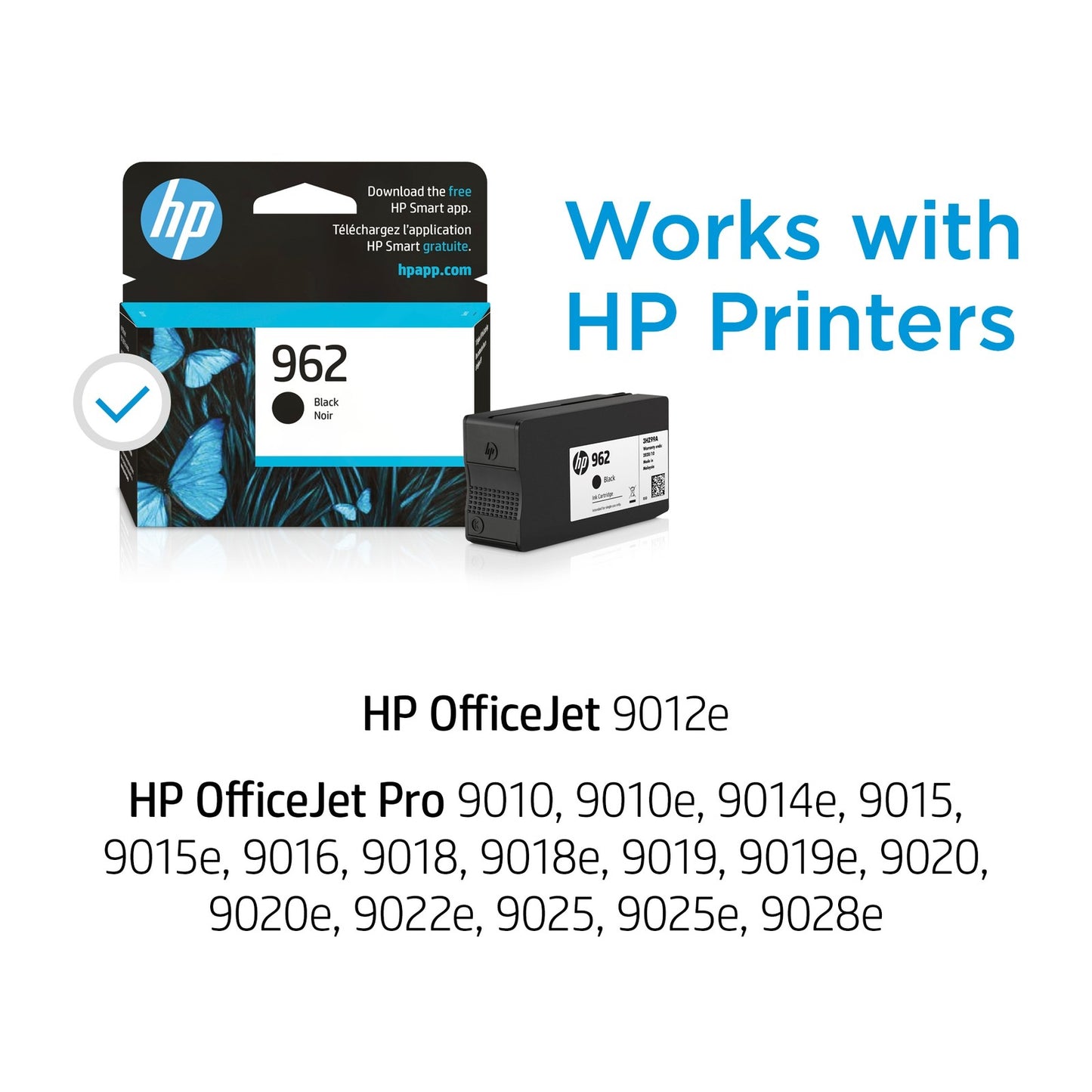 HP 962 Black Original Ink Cartridge, 1000, 3HZ99AN#140