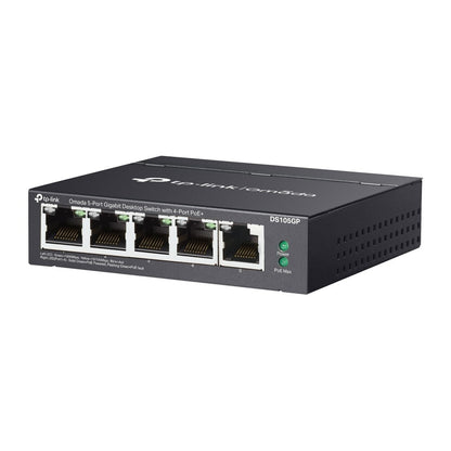 TP-Link DS105GP | Omada 5-Port 1000Mbps Gigabit Unmanaged Switch | 4* PoE+ Port