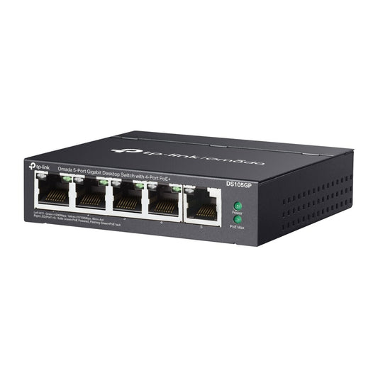 TP-Link DS105GP | Omada 5-Port 1000Mbps Gigabit Unmanaged Switch | 4* PoE+ Port