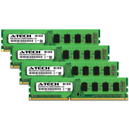 16GB Kit 4x 4GB DDR3-1600 DIMM Corsair CML16GX3M4X1600C7 Equivalent Memory RAM