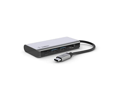 Belkin USB C Hub, 4-in-1 Multi-Port Laptop Dock with 4K HDMI, USB C Docking Stat